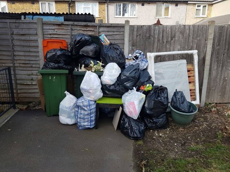 Professional home clearance team in action in East London