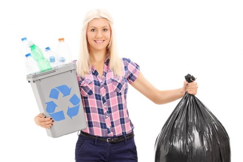 Commercial waste disposal services in East London office area